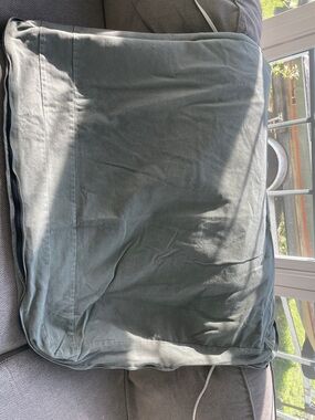 Large Slate Green Linen Queen futon Cover